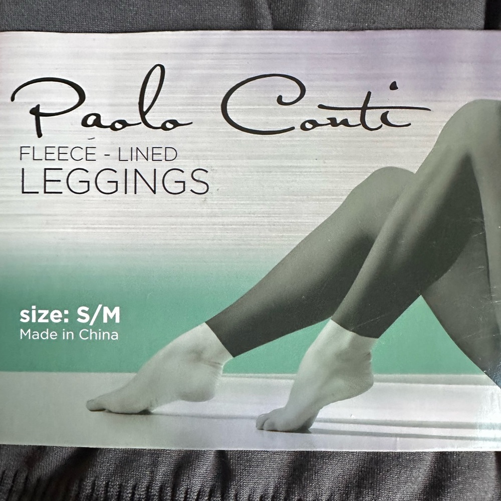 Size S/M Paolo Conti Fleece Lined Leggings NWT